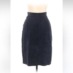 The Olde Hide House Acton blue suede midi pencil skirt, size 10